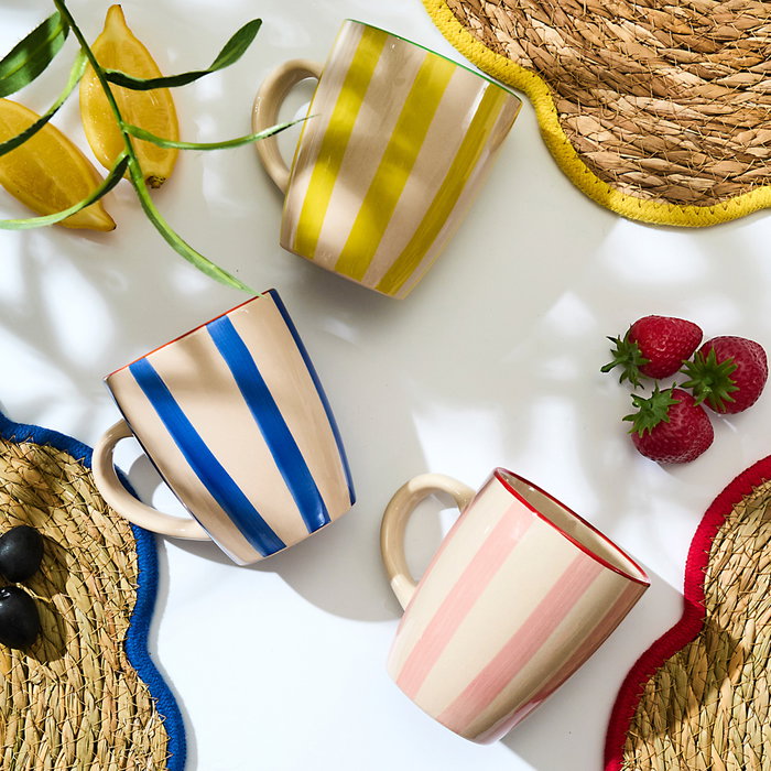 Home Deco Factory Mug Dolce Vita 300 ml Gres Amarillo Azul Rosa Apto Microondas Lavavajillas Home Deco Factory Mug Dolce Vita 300 ml Gres Amarillo Azul Rosa Apto Microondas Lavavajillas