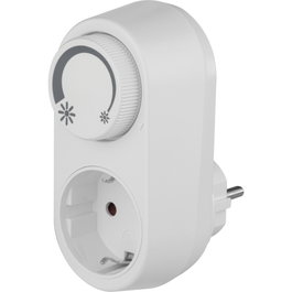 Rev Enchufe adaptador con regulador LED integrado Blanco EMD201