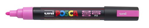 POSCA Set de 6 Marcadores PC-5M Rosa Fluorescente Punta 1,8-2,5 mm
