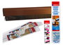 GEKO Burlete Adhesivo Bajo Puerta Aluminio Flex Cepillo 1m x 42mm Caoba