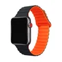 Celly Correa para Apple Watch 42/44/45 mm Magnética Negro y Naranja
