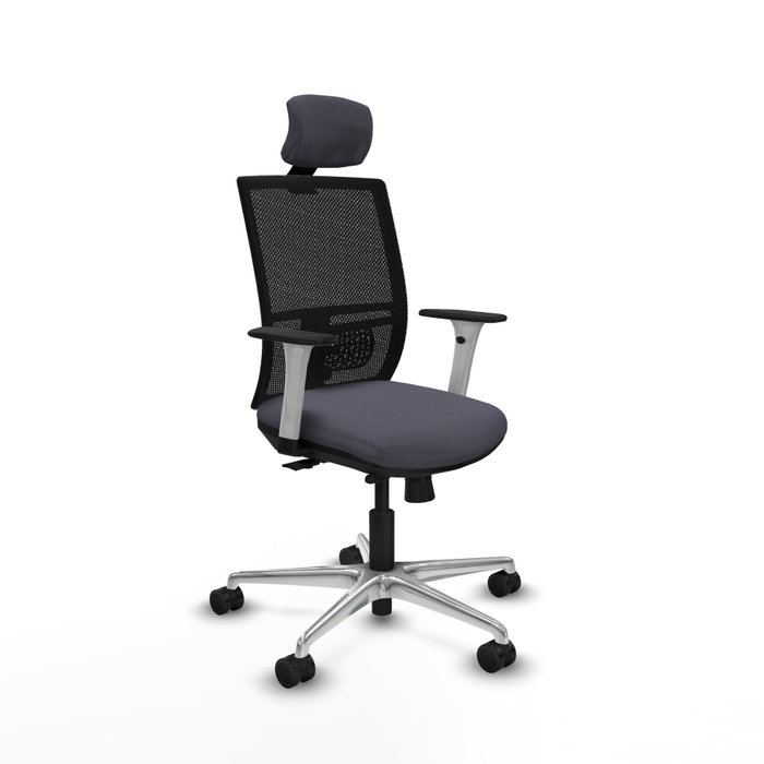 PIQUERAS Y CRESPO Silla de oficina Yunquera con mecanismo Sincro/Traslack, Gris oscuro y Negro PIQUERAS Y CRESPO Silla de oficina Yunquera con mecanismo Sincro/Traslack, Gris oscuro y Negro