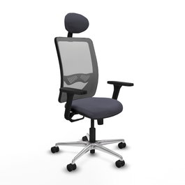 PIQUERAS Y CRESPO Silla de oficina Zulema con mecanismo Sincro, Gris