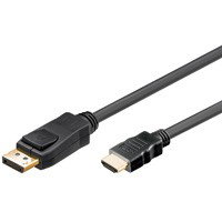 No-Name DisplayPort 1.2 a HDMI ST-ST Adaptador Cable 1m Negro 4K