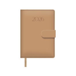 Agenda Anual (2026) Dohe Pretty Cosida Tapa Extra Polipiel Con Goma 125X180 D/P Beige
