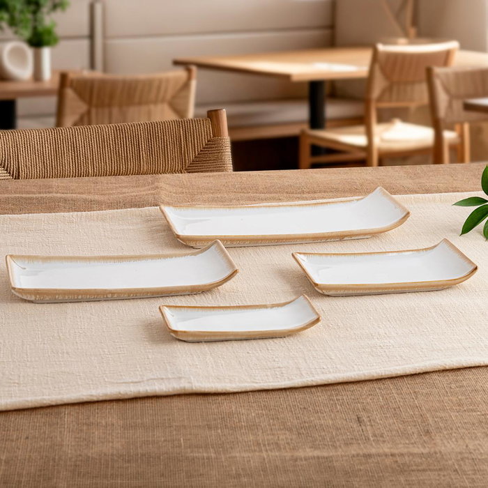 Bidasoa Fuente Rectangular Milky Blanca