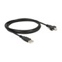 DeLOCK Cable USB 2.0 de 2 m con conectores USB Tipo A a USB Tipo B con tornillos