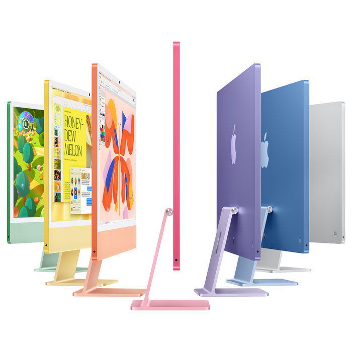 Apple iMac 24" - 59,7 cm (23,5") 4.5K Retina All-in-One, Chip M4 (8 núcleos CPU/8 GPU), 16 GB RAM, 512 GB SSD, macOS Sequoia, Plata