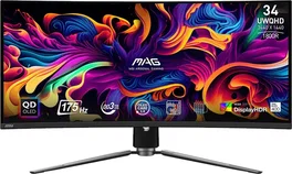 MSI MAG 341CQP QD-OLED Monitor Curvo 34 pulgadas UltraWide Quad HD 175Hz 0.03ms de Negro