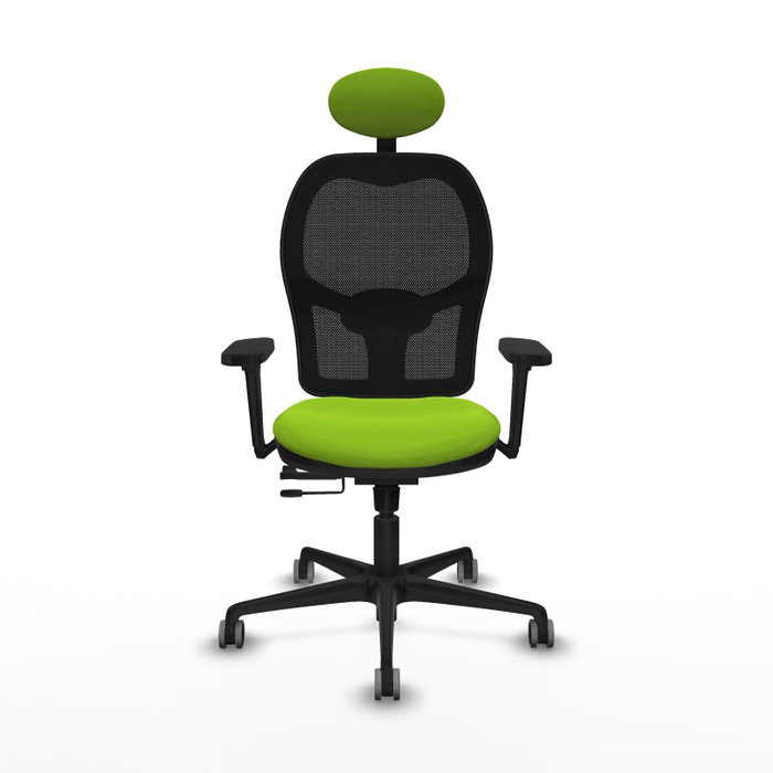 PIQUERAS Y CRESPO Silla de oficina Jorquera con mecanismo Sincro/Traslack Pistacho y Negro