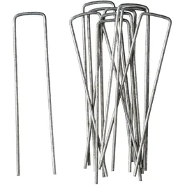 Nature Lote de 10 Clips Metálicos para Fijar al Suelo, Ø 3 mm, Altura 14 cm, Longitud 3 cm