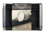 Kinvara Escurreplatos Extensible Negro Plástico y Metal 49x20x13 cm (Set de 8)