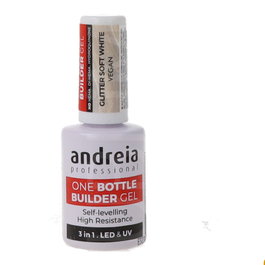 Andreia One Bottle Builder Gel Profesional Baja Viscosidad Glitter Soft para Construir y Nivelar Uñas, 14 ml