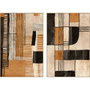 DKD Home Decor Set de 2 Cuadros Lienzo PS 82,5x4,5x122,5 Naranja y Beige