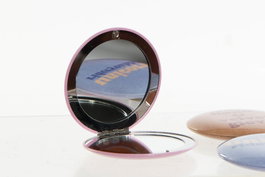 DKD Home Decor Espejo Moderno Rosa Palo Lila 6.5 x 1.3 x 6.5 cm (24 Unidades)