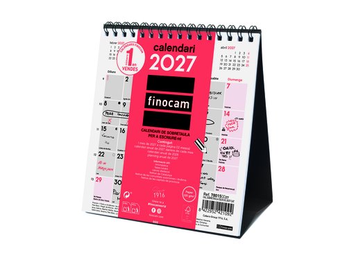 Finocam Calendario de Sobremesa Triangular 2027 Catalán XS 140x150 Finocam Calendario de Sobremesa Triangular 2027 Catalán XS 140x150