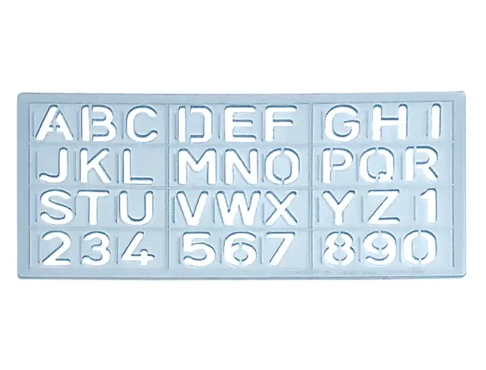 Csp Plantilla Rotulación 1585 Letras y Números 15 mm Plástico Transparente