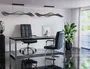Q-connect Silla de Dirección en Similpiel Negra con Base Metálica Cromada, Mecanismo, Reposabrazos Cromados, Altura Máx 1250 mm, Ancho 610 mm, Profundidad 700 mm, Ruedas Premium