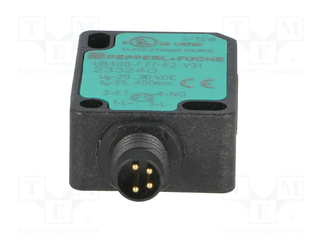 PEPPERL+FUCHS Sensor de ultrasonido UB400-F77-E2-V31 Alcance 400mm