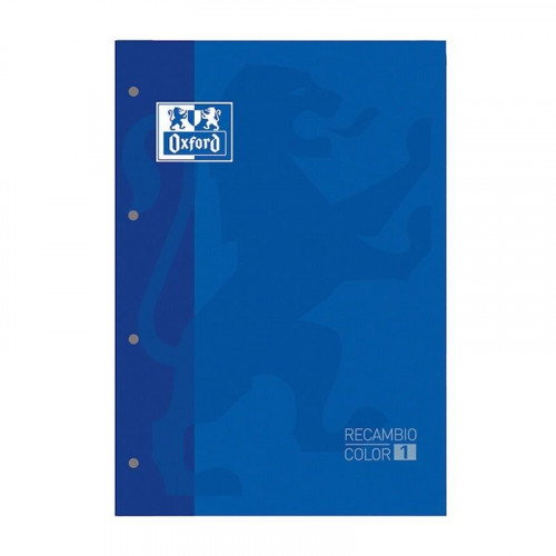 Oxford Recambio de Cuaderno Tapa Blanda A4+ 80 Hojas Cuadriculada Azul Oscuro