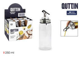 Inde Aceitera de Vidrio 250 ml con Tapón (12 Unidades)