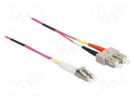 DeLOCK Cable de fibra óptica LC a SC multimodo OM4 0,5 m Violeta