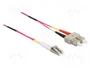 DeLOCK Cable de fibra óptica LC a SC multimodo OM4 0,5 m Violeta