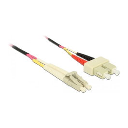 DeLOCK Cable de fibra óptica LC a SC multimodo OM4 0,5 m
