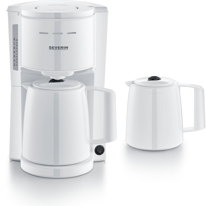 Severin KA 9309 Cafetera de filtro blanca con 2 termos Severin KA 9309 Cafetera de filtro blanca con 2 termos