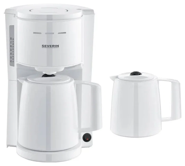 Severin KA 9309 Cafetera de filtro blanca con 2 termos Severin KA 9309 Cafetera de filtro blanca con 2 termos