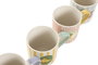 DKD Home Decor Taza Moderna Porcelana New Bone Verde Azul Amarillo Beige Fruta 400ml Apto Microondas Lavavajillas 8.5 x 9.6 x 12 cm (12 Unidades)