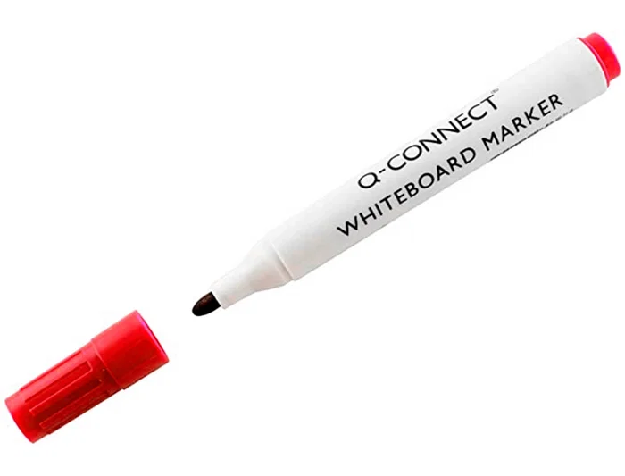 Q-connect Rotulador Pizarra Blanca Punta Redonda Color Rojo Trazo 3 mm