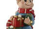 DKD Home Decor Figura LED Magnesia Trineo Elfo Rojo