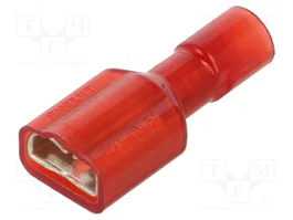 PANDUIT Conector plano hembra aislado rojo 6,3mm 0,8mm