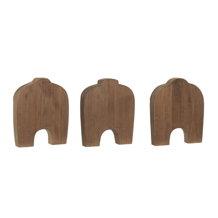 DKD Home Decor Figura de Madera Reciclada Mariner Surtido de 3 Unidades