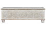 Giner Y Colomer Baúl Madera de Mango Blanco Envejecido 60x150x50 cm