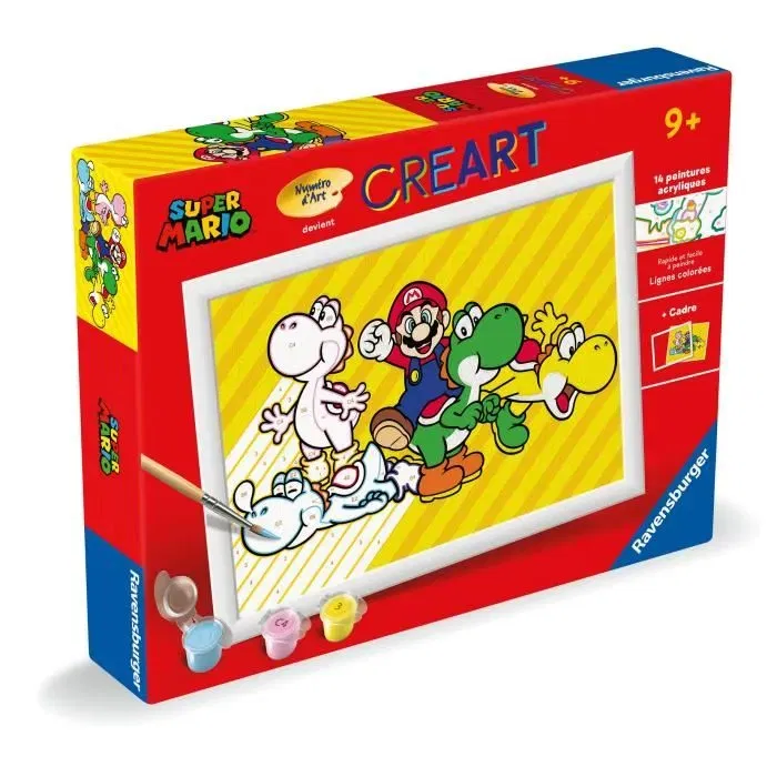 Ravensburger Kit Pintura por Números Super Mario 25529 (18 x 24 cm) CreArt Kids
