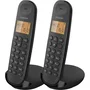 Logicom LOG1695682814656 Teléfono Fijo Inalámbrico DECT ILOA 250 DUO Negro Sin Contestador Automático