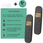 Logicom LOG1695682814656 Teléfono Fijo Inalámbrico DECT ILOA 250 DUO Negro Sin Contestador Automático