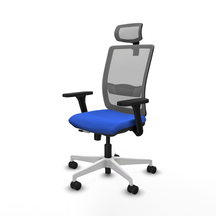 PIQUERAS Y CRESPO Silla de oficina Haches con mecanismo Sincro/Traslack, Azul y Gris PIQUERAS Y CRESPO Silla de oficina Haches con mecanismo Sincro/Traslack, Azul y Gris