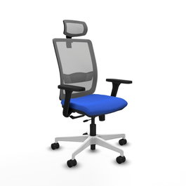 PIQUERAS Y CRESPO Silla de oficina Haches con mecanismo Sincro/Traslack, Azul y Gris