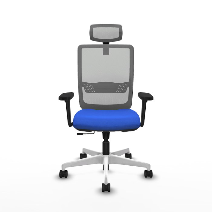 PIQUERAS Y CRESPO Silla de oficina Haches con mecanismo Sincro/Traslack, Azul y Gris PIQUERAS Y CRESPO Silla de oficina Haches con mecanismo Sincro/Traslack, Azul y Gris