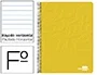 Liderpapel Cuaderno espiral folio tapa blanda 80 hojas 60gr horizontal margen color amarillo