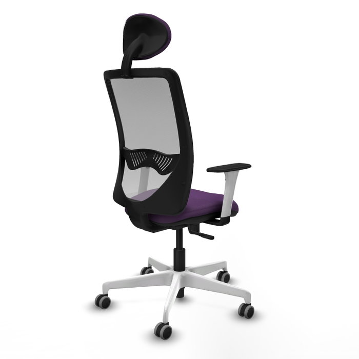 PIQUERAS Y CRESPO Silla de oficina Zulema con mecanismo Sincro, Morada y Gris