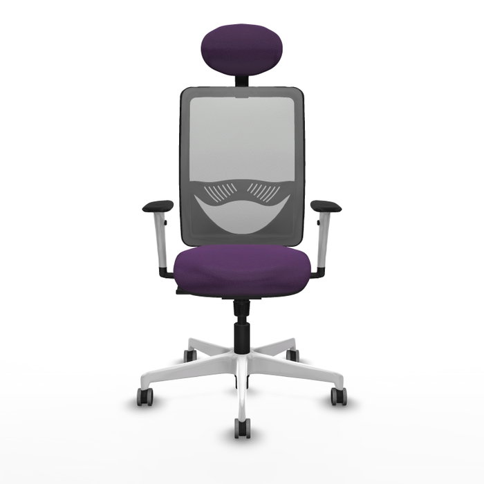 PIQUERAS Y CRESPO Silla de oficina Zulema con mecanismo Sincro, Morada y Gris