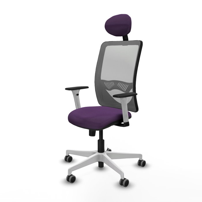 PIQUERAS Y CRESPO Silla de oficina Zulema con mecanismo Sincro, Morada y Gris