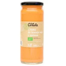 CARLOTA ORGANIC Crema de Lenteja Roja y Quinoa 450gr Eco Vegan Sin Gluten