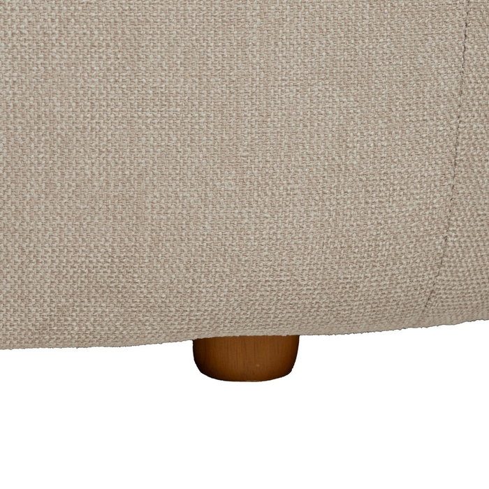 Sofá 3 Plazas Beige Tejido-Madera 229 X 100 X 76 cm