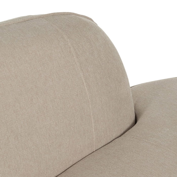 Sofá 3 Plazas Beige Tejido-Madera 229 X 100 X 76 cm