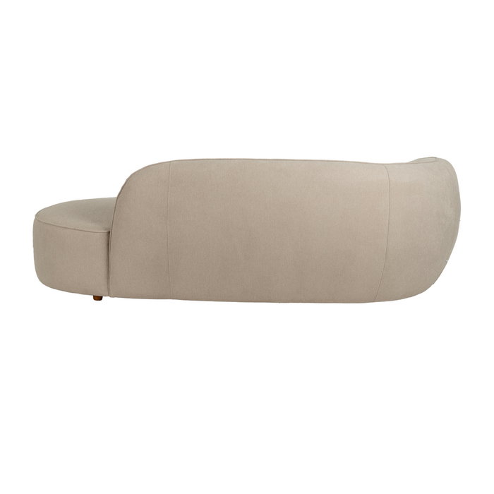 Sofá 3 Plazas Beige Tejido-Madera 229 X 100 X 76 cm